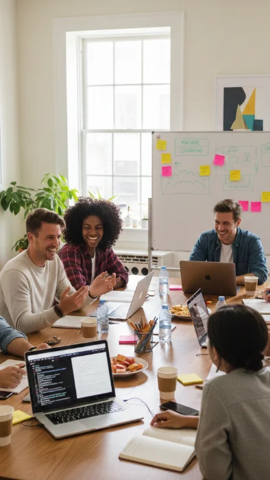 gruppe beim ki workshop am tisch